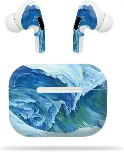 Vista 5 de MightySkins - Compatible con Apple AirPods Pro - Acid Trippy Funda protectora de vinilo duradera y única Fácil de aplicar, quitar y cambiar