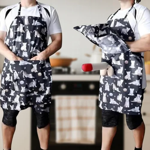 Vista 2 de El último delantal de regalo de broma, divertido delantal con sorpresa oculta, perfecto para fiestas de adultos, diversión de cocina y bromas