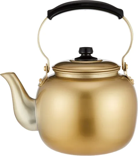 Vista 2 de Akao BYW01004 - Hervir agua de aluminio, 0.1 galones (4 litros), aluminio (oxidado anodizado), Tsutsumi (resina fenólica), Japón