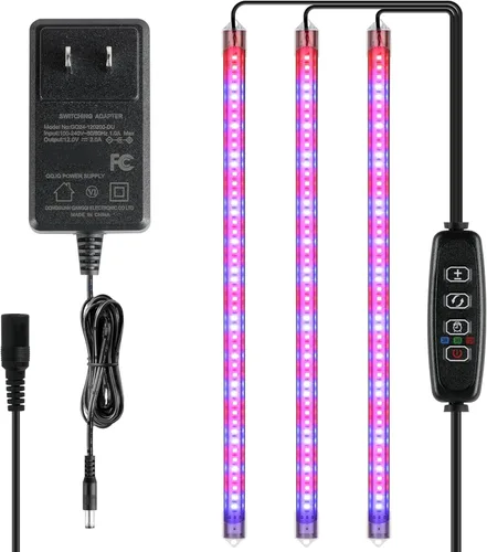Vista 11 de iPower Luz LED de crecimiento con espectro completo para plantas de interior, cuello de cisne ajustable, 5 niveles regulables, 3 modos de Blanco