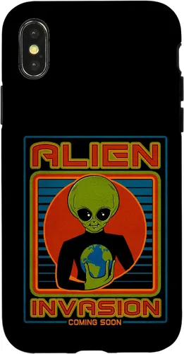 Vista 7 de Funda para iPhone 13 Pro Max Alien Invasion 1984 Tech Noir Distopía