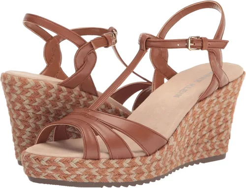 Vista 7 de Anne Klein Sandalias de cuña Waves para mujer, coñac, 8.5, Coñac