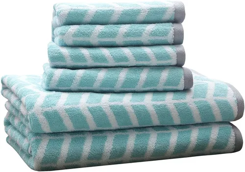 Vista 4 de Intelligent Design Juego de toallas para baño de algodón ultra suaves modelo Nadia de secado rápido, muy absorbentes Quick Dry, Ultra Soft, Plush