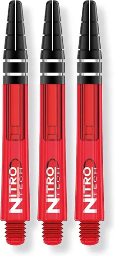 Vista 6 de RED DRAGON Nitrotech Dart Shafts - Transparent Polymer Stems with Flight Locking System for Secure Flight Retention - Available in Short