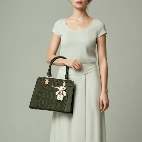 Vista 53 de Bolsos de mano de moda para mujer, bolsa de hombro, asa superior, bolsa de mano, juego de 4 piezas