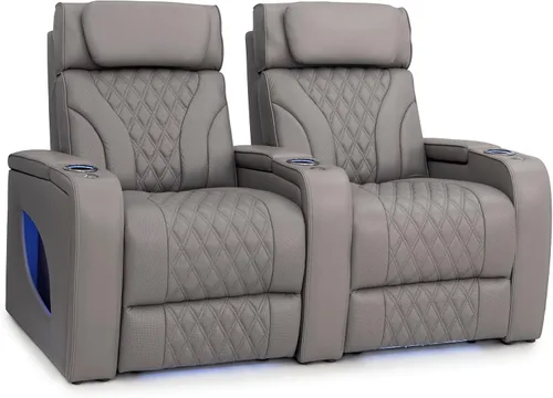 Vista 47 de Seatcraft Luminis LT - Asiento de cine en casa, reclinable, color rojo