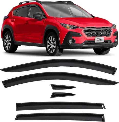 Vista 11 de Voron Glass - Cinta adhesiva de borde cromado, protectores de lluvia extra duraderos para Ford Edge 2015-2024, deflectores de ventana, viseras