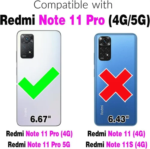 Vista 2 de Asuwish Funda de teléfono para Xiaomi Redmi Note 11 Pro 4G/5G con protector de pantalla de vidrio templado y cubierta de cámara deslizante Soporte