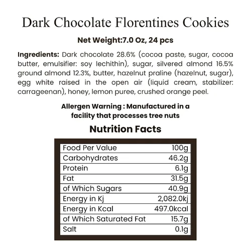 Vista 2 de Andy Anand - Galletas Florentinas de chocolate oscuro, 24 unidades, 7 onzas