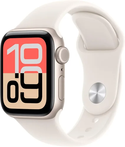 Vista 15 de Apple Watch SE 3 [GPS 1.575 in] Smartwatch con caja de aluminio medianoche con correa deportiva de medianoche - S/M. Monitores de fitness y sueño