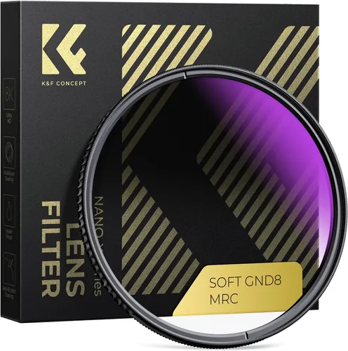 Vista 8 de K&F Concept Filtro de lente GND8 suave de 1.929 in (3 topes) Filtro de densidad neutra graduada suave con 28 recubrimientos multicapa para lente