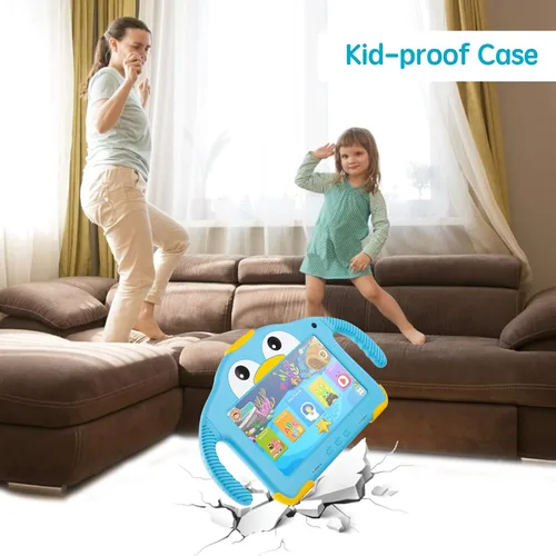 Vista 9 de Tablet para niños pequeños Tablet Android para niños con WiFi doble cámara 1GB 32GB almacenamiento 1024 x 600 pantalla táctil modo de control Rosa