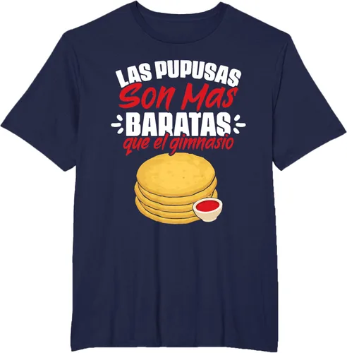 Vista 17 de Las Pupusas Que El Gimnasio - Camiseta salvadoreña salvadoreña, Negro