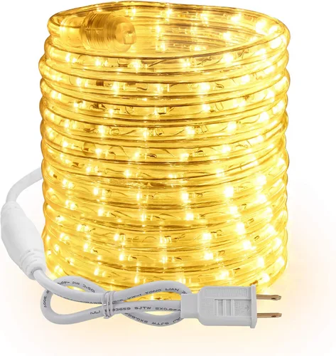 Vista 12 de Brizled - Luces de cuerda multicolor, 18 pies / 5.5 metros, 216 luces LED impermeables para Navidad, 120V, luz de tubo flexible ETL, enchufable