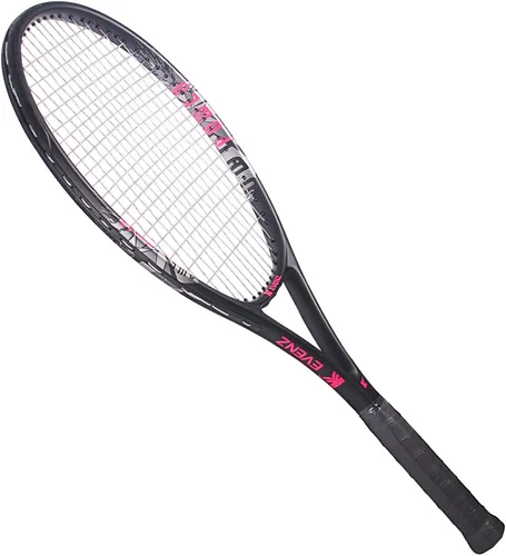 Vista 2 de KEVENZ Raqueta de tenis para adultos, raqueta de tenis de fibra de carbono con bolsa de transporte, peso ligero y resistente a los golpes