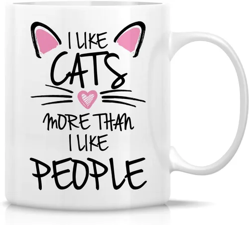 Vista 13 de Retreez - Taza Graciosa Show Me Your Kitties Amantes de Gatos, 325 ml, Tazas de Café de Cerámica, Divertidas, Sarcasmo, Sarcasticas, Regalos
