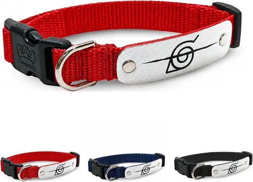 Vista 25 de Collar de perro Naruto para perros grandes, medianos, pequeños y XS: collar para perros de anime con licencia oficial de Naruto Shippuden Arena
