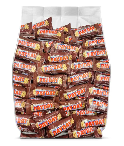 Vista 6 de PayDay Barras de Dulce Fun Size - 40 Barras de Dulce Envueltas Individualmente - PayDay a Granel Dulces de Maní y Caramelo - Dulces a Granel