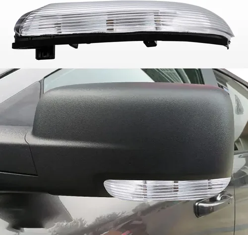 Vista 6 de Luz de charco de señal de giro para espejo delantero compatible con Dodge Ram 1500 2009-2018, conjunto de lámpara LED de marcador lateral para 2500