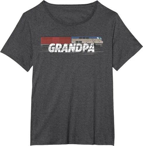 Vista 8 de RC Model Train Shirt Grandpa Train Boxcar HO Scale T-Shirt Negro