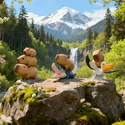 Vista 4 de Forest Capybara - Figuras de caja ciega, diseño aleatorio
