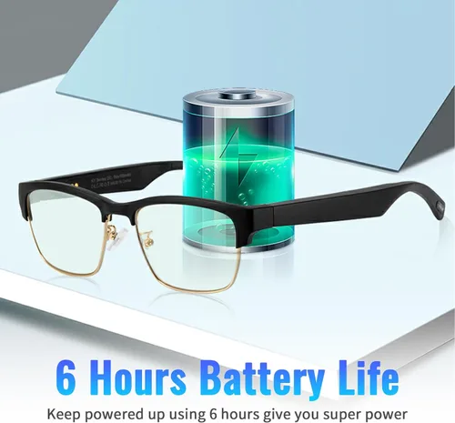 Vista 14 de Lentes inteligentes para mujeres y hombres, audio Bluetooth de oreja abierta