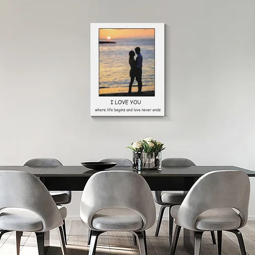 Vista 8 de Impresiones en lienzo personalizadas con tus fotos – Póster de arte de pared personalizado para regalos fotográficos enmarcados – Regalos de mujer 1