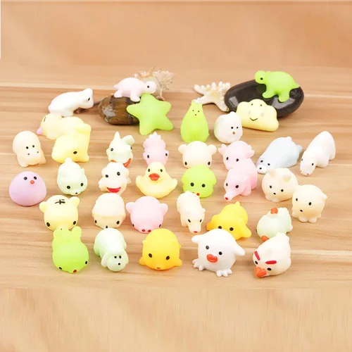 Vista 3 de 1 juguete Mochi luminoso Mochi iluminado Mini Mochi lindo juguete Kawaii para aliviar la ansiedad, artículos de alivio de la ansiedad para adultos