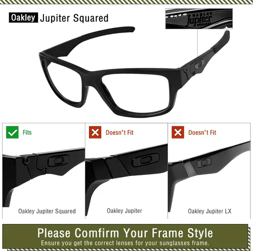 Vista 6 de OSharp Lentes de repuesto de rendimiento Earsocks para Oakley Jupiter Squared OO9135 Gafas de Sol