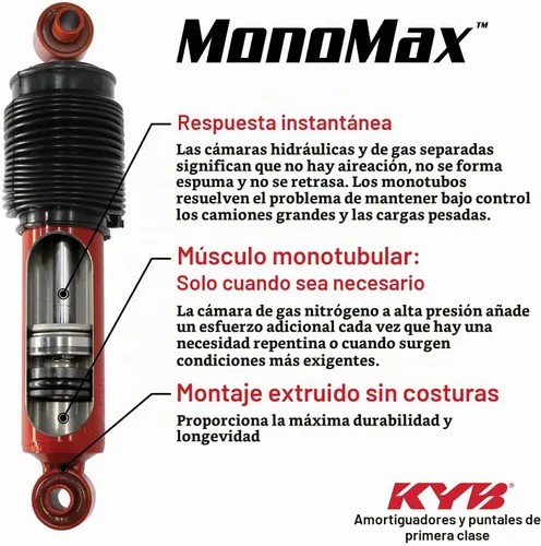 Vista 5 de KYB 565063 MonoMax - Amortiguador de gas, color rojo