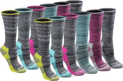 Vista 28 de Dickies Women's Dri-Tech Fashion Moisture Control Crew Socks (6, 12 Pairs)