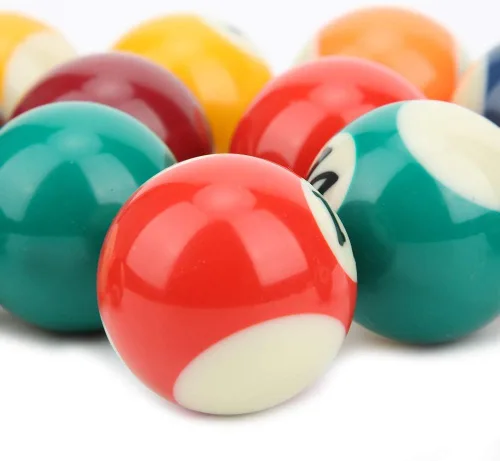 Vista 9 de Joyzan Mini bolas de billar, juego de bolas de billar de tamaño pequeño, estilo americano, bolas de taco de billar, juego completo de 16 piezas