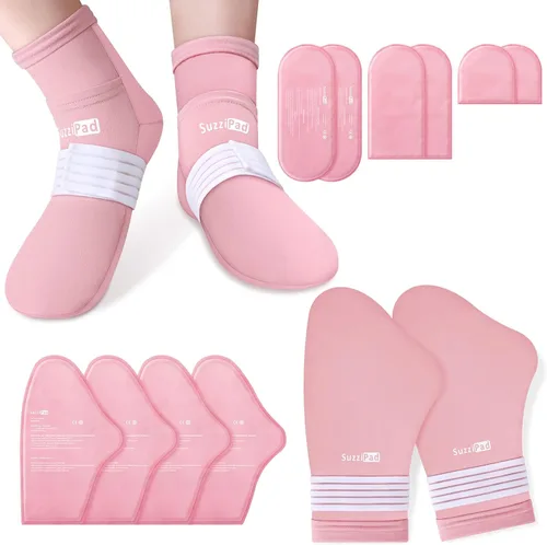 Vista 8 de SuzziPad Calcetines y guantes de terapia de frío para quimioterapia, imprescindibles para mujeres y hombres, ideales para calmar las molestias