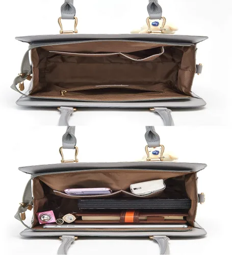 Vista 96 de Bolsos de mano de moda para mujer, bolsa de hombro, asa superior, bolsa de mano, juego de 4 piezas