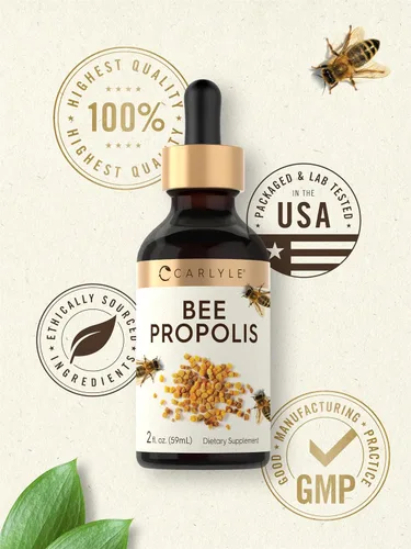 Vista 6 de Carlyle Bee Propolis - Gotas de tintura 2 onzas líquidas Extracto líquido