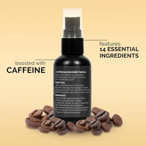Vista 2 de Hair Plush, Serum con cafeína para tratar caída de cabello, crecimiento y engrosamiento