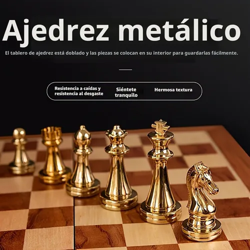 Vista 6 de Piezas de ajedrez de metal con peso de 2.6 pulgadas King Extra Queens Piezas de ajedrez solamente, sin tablero