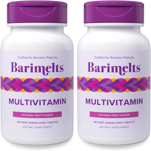 Vista 11 de BariMelts Multivitamin, vitaminas solubles para personas con sobrepeso, sin azúcar, sabor natural de frutas, sin OMG, tabletas de disolución rápida