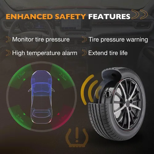 Vista 4 de HQPASFY Sensor TPMS de presión de neumáticos de 315 MHz, compatible con Chevy Silverado/Tahoe 2006-2019, Cadillac Escalade, GMC Sierra/Yukon, Buick