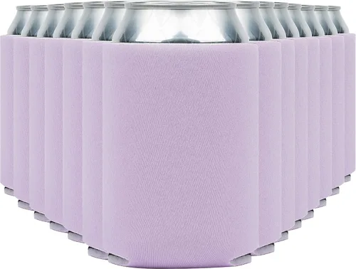 Vista 11 de Fundas enfriadoras de latas de cerveza en blanco (paquete de 14) fundas enfriadoras de latas de cerveza con aislamiento suave - Fundas negras lisas