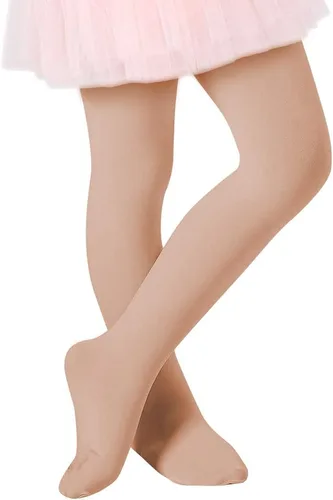 Vista 11 de Century Star Mallas de ballet para niñas pequeñas con pies opacos 00 1 paquete blanco