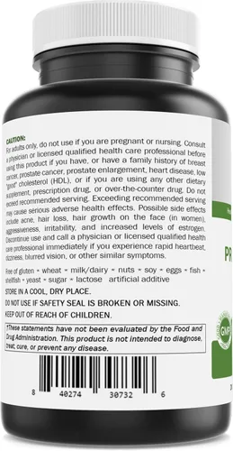 Vista 6 de Brieofood Pregnenolone 100 mg 120 tabletas - Suplemento de equilibrio hormonal