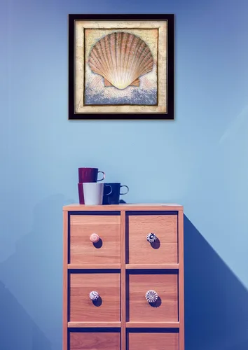 Vista 2 de Shell" de Ed Wargo, arte de pared impreso, póster enmarcado listo para colgar, marco negro