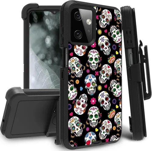 Vista 71 de Funda para Motorola Edge 2021 / Moto Edge 5G UW, protección resistente de 3 capas híbridas a prueba de golpes con funda de clip para cinturón