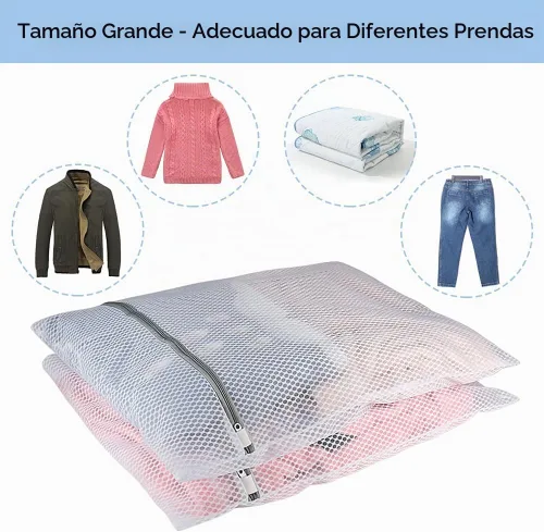 Vista 4 de Vivifying Bolsas de malla XL grandes, paquete de 2 bolsas de malla de panal de 20 x 24 pulgadas para lavadora, ropa delicada, suéter, abrigos