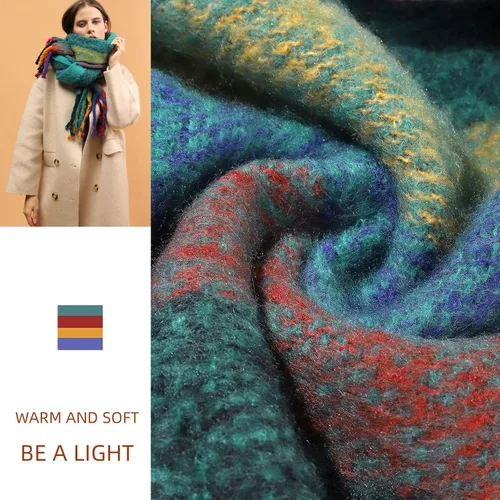 Vista 20 de Bufanda cálida para mujer, colorida y suave, cómoda, elegante chal de pashmina para clima frío, bufanda larga de moda, borla de coleta