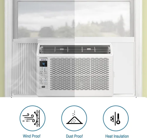 Vista 7 de HOXHA Kit de 2 unidades de aislamiento de espuma para aire acondicionado, kits de paneles laterales de CA, sello de accesorios de aire