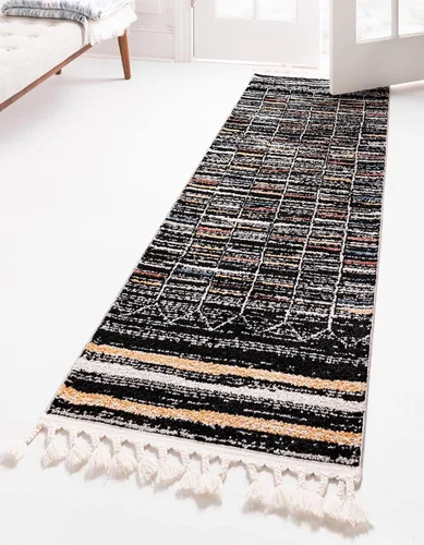 Vista 9 de Unique Loom Aramis Collection - Alfombra rectangular de 2 pies x 3 pies 1 pulgadas, color negro