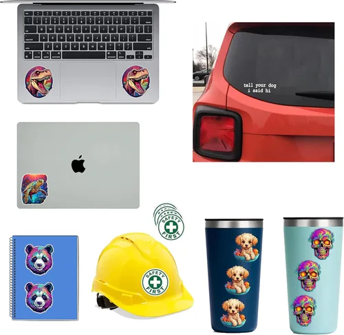 Vista 4 de Calcomanías de vinilo personalizadas, diseño personalizado de tu propio logotipo, texto, imagen, impermeable, resistente a los rayos UV, duraderas