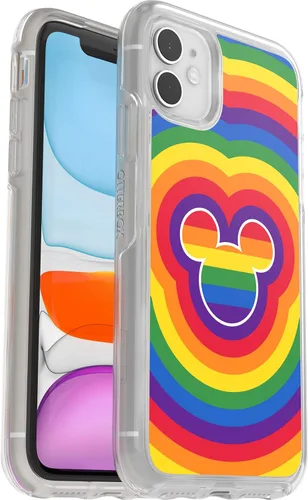Vista 9 de OtterBox Symmetry Clear Series - Funda para el iPhone 11, diseño de estrellas (color plateado y transparente)